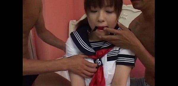  Mika Sonohara with tied hands gets fucked